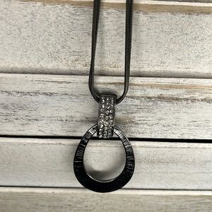 Dress Barn Double Chain pendant with a Touch of Bling